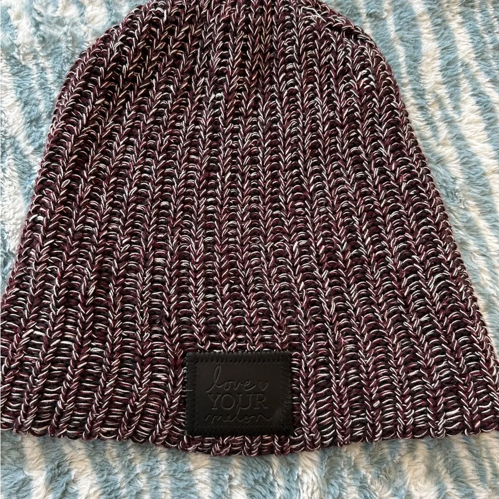Love Your Melon  Beanie and Headband Trio - Maroon and Gray - Picture 6 of 8